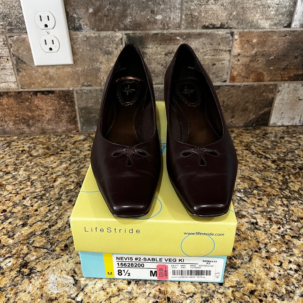 Lifestride Brown Heeled Women’s Shoes Size:8 1/2